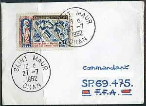 Lettre Commandant Schmitt 30- St Maur- Oran